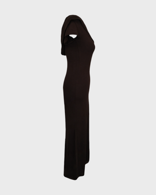 Hoodie Dress Brown