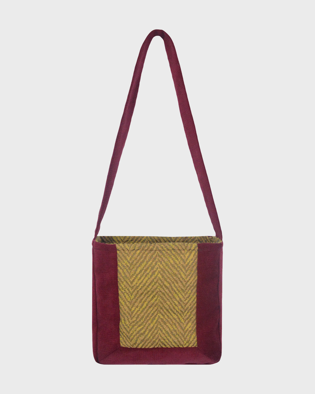 Bag velvet red and yellow