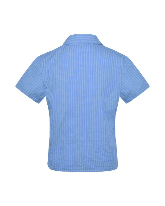 Upcycled Blue Stripes Shirt