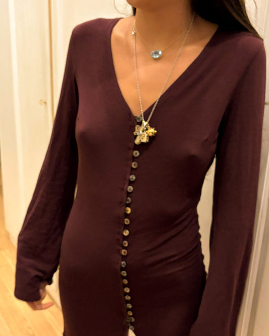 Odette Dress Bordeaux