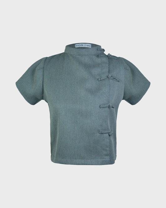 Top Nuage Gessato Grigio