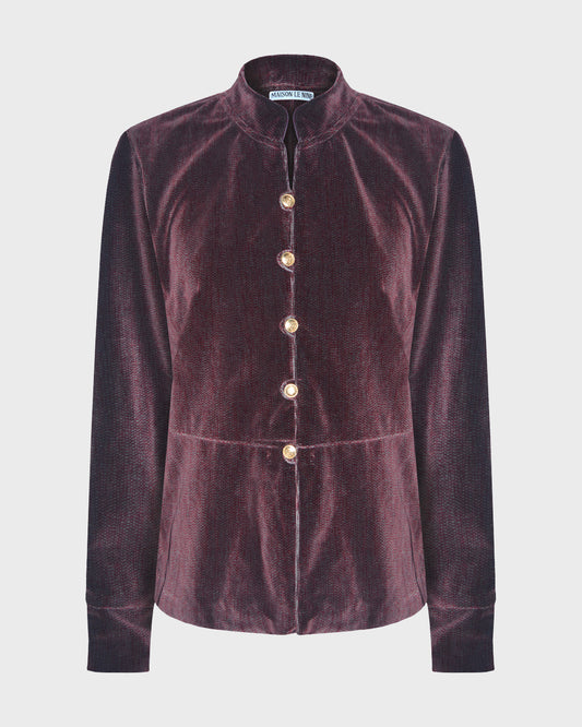 Buttons Jacket Dark Red