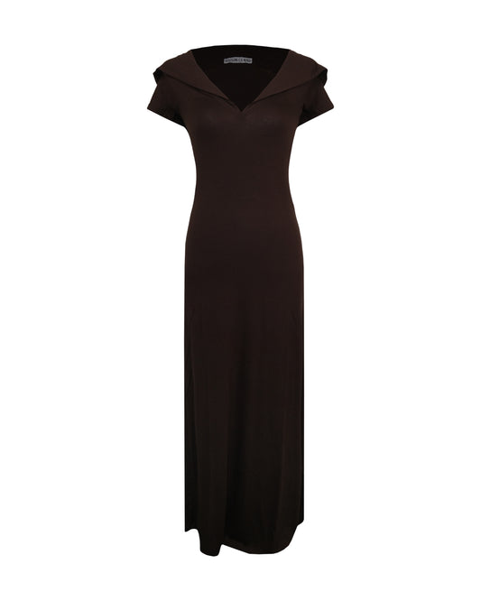 Hoodie Dress Brown