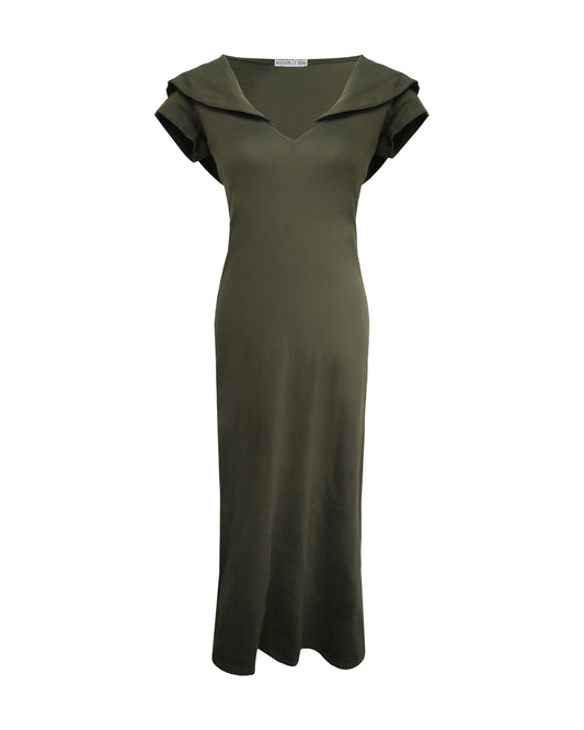 Hoodie Green Dress