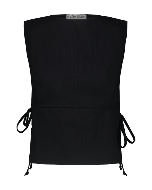 Top Pervia Gessato Nero
