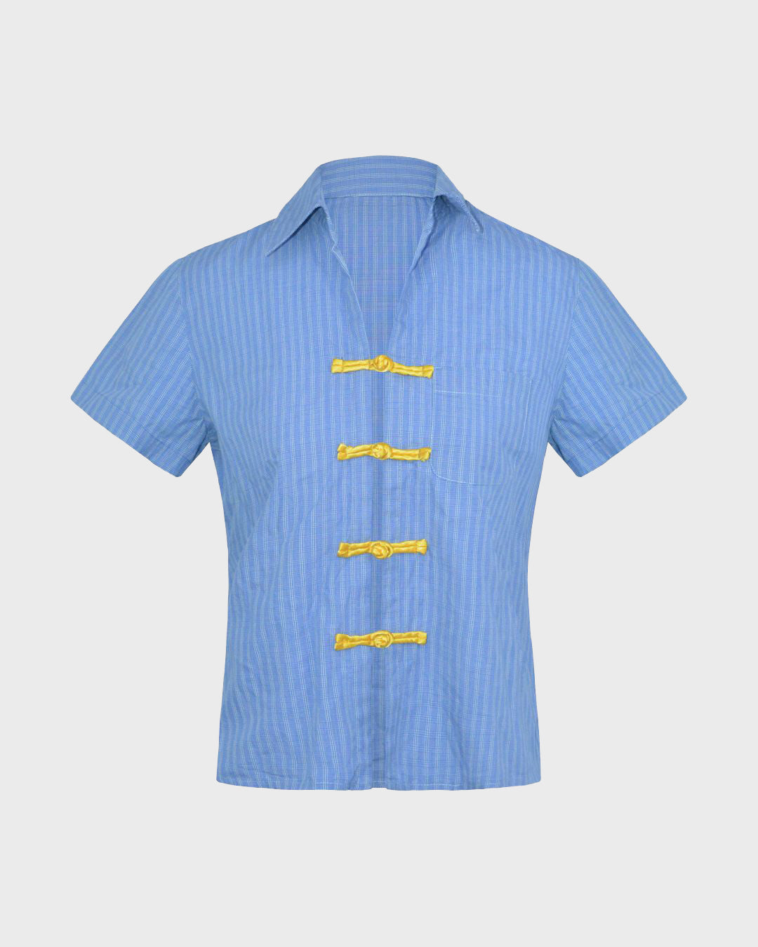 Upcycled Blue Stripes Shirt