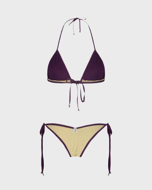 Nina Yellow Stripes Purple