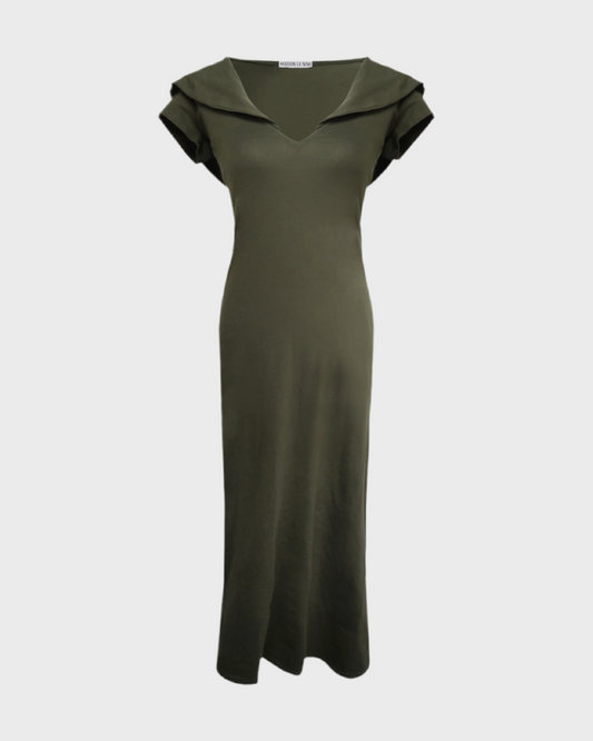 Hoodie Green Dress