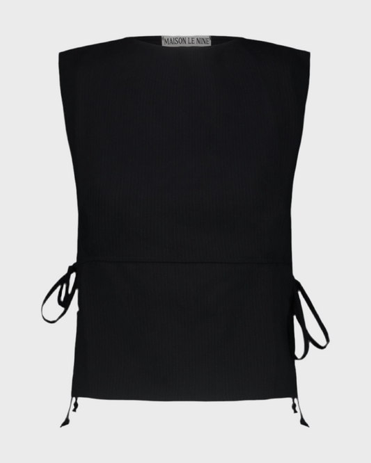 Top Pervia Gessato Nero