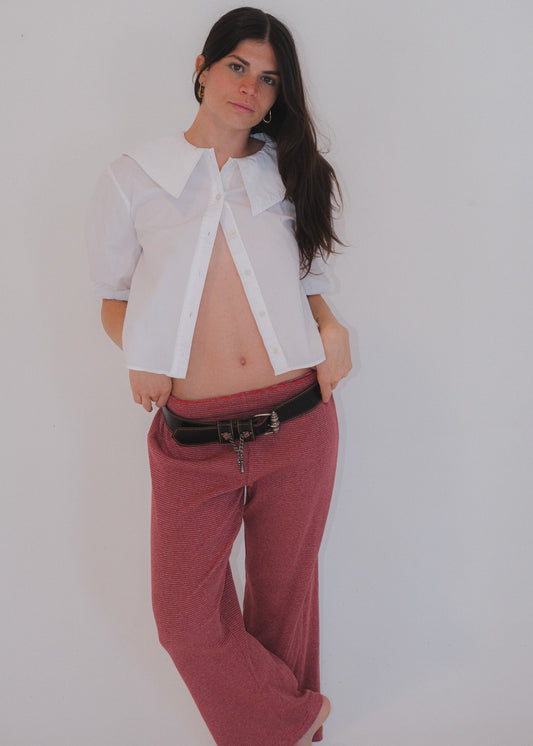 Panta Manny Red&Grey Stripes