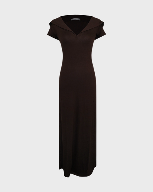 Hoodie Dress Brown
