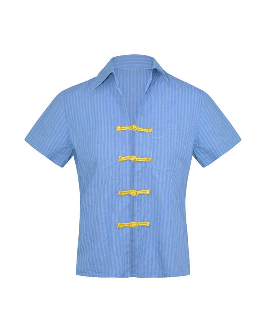 Upcycled Blue Stripes Shirt (Copia)